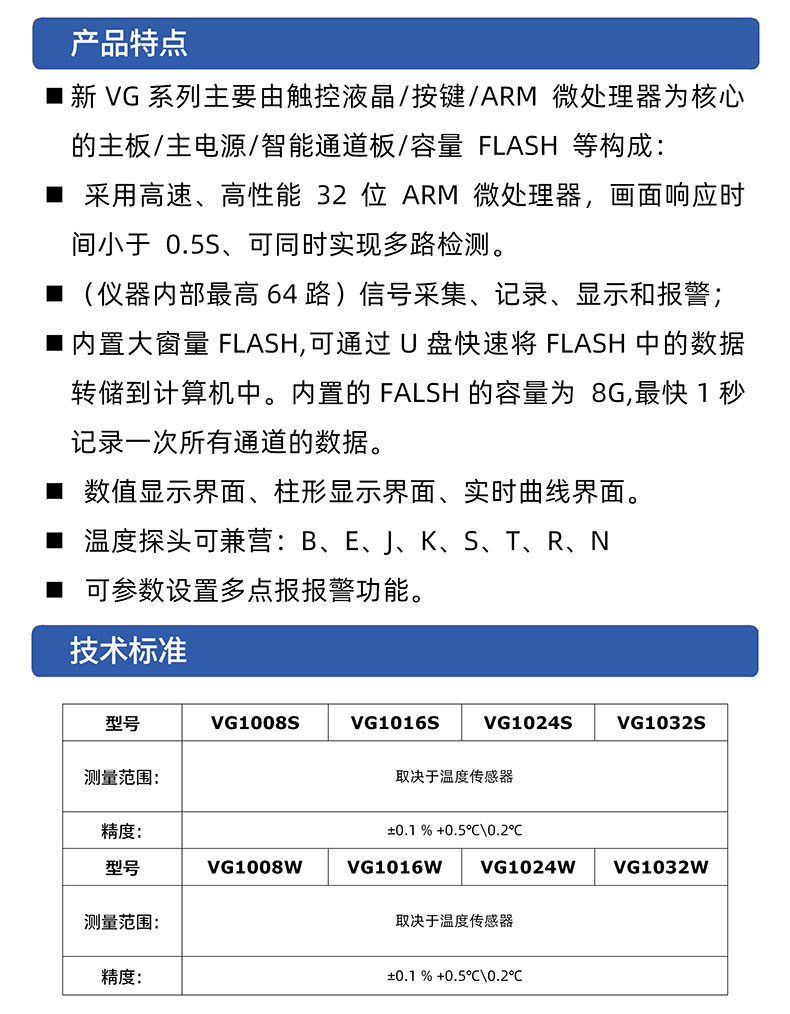 威格多路溫度測量儀 溫升測試儀(VG1016W)廠家直銷，品質保障插圖2