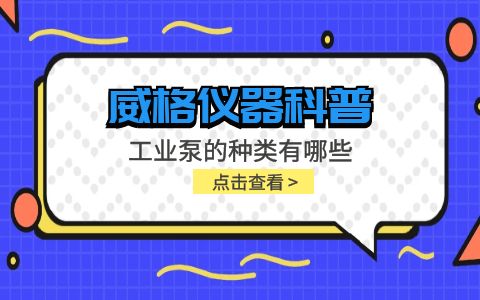 威格儀器-工業泵的種類有哪些插圖
